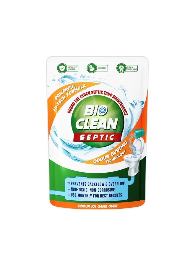 Bioclean Septic Tank Cleaner Powder |Reduces Sludge Build-Up| Odour Removing Effective Bacteria| Septic Tank Cleaner Bacteria Powder Prevents Backflow & Overflow |Eco-Friendly|1 Pack (250 Gm)