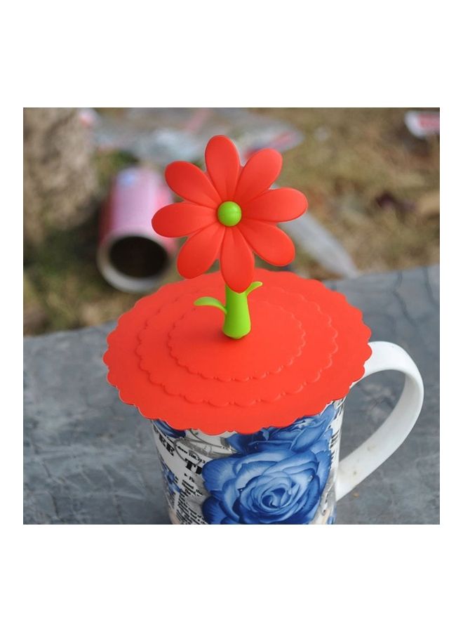 Coffee Mug Suction Seal Lid Red/Green