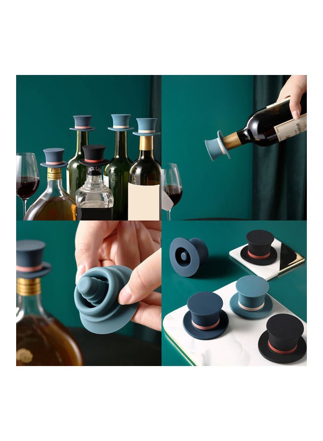 Silicone Wine Stopper Cap Black 35x60mm