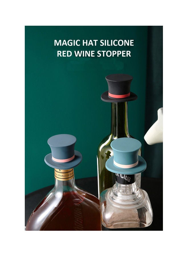 Silicone Wine Stopper Cap Black 35x60mm