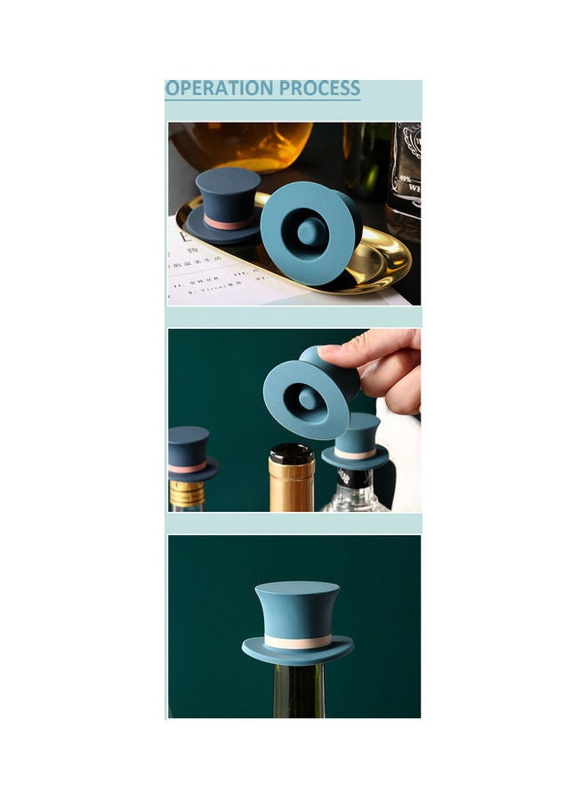 Silicone Wine Stopper Cap Black 35x60mm