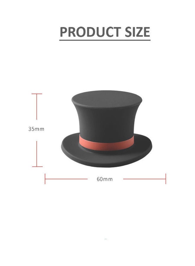 Silicone Wine Stopper Cap Black 35x60mm