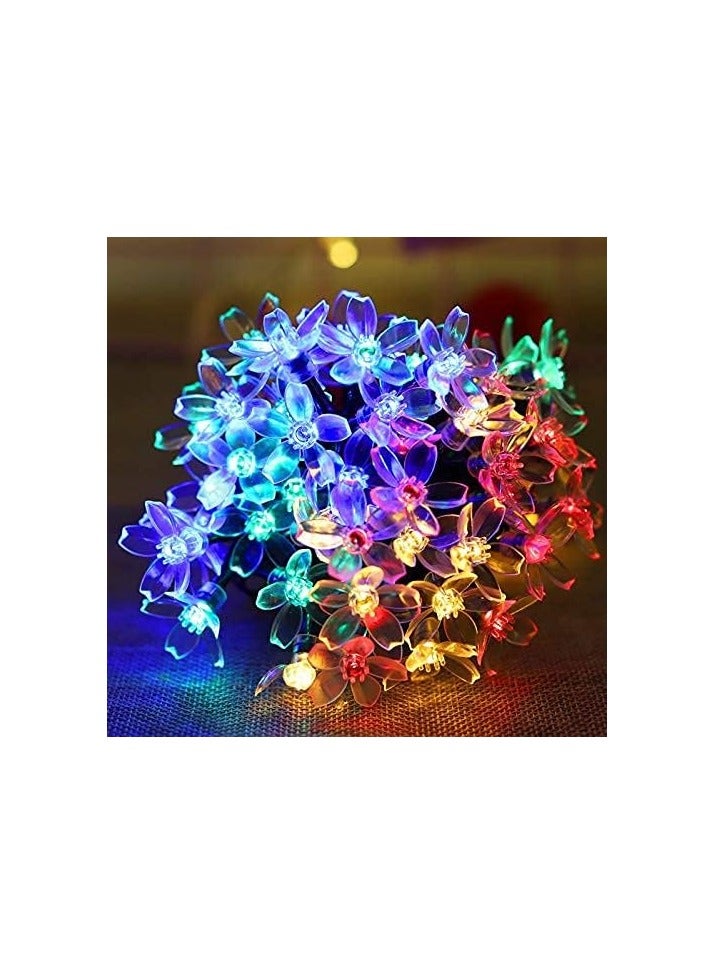 Pack of 2 Solar Power Flower Shaped LED Multicolour Light 20 feet,s each