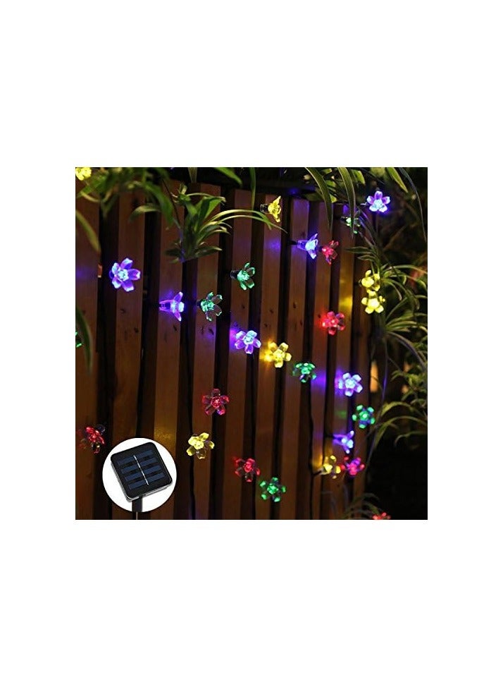 Pack of 2 Solar Power Flower Shaped LED Multicolour Light 20 feet,s each