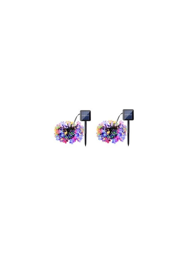 Pack of 2 Solar Power Flower Shaped LED Multicolour Light 20 feet,s each