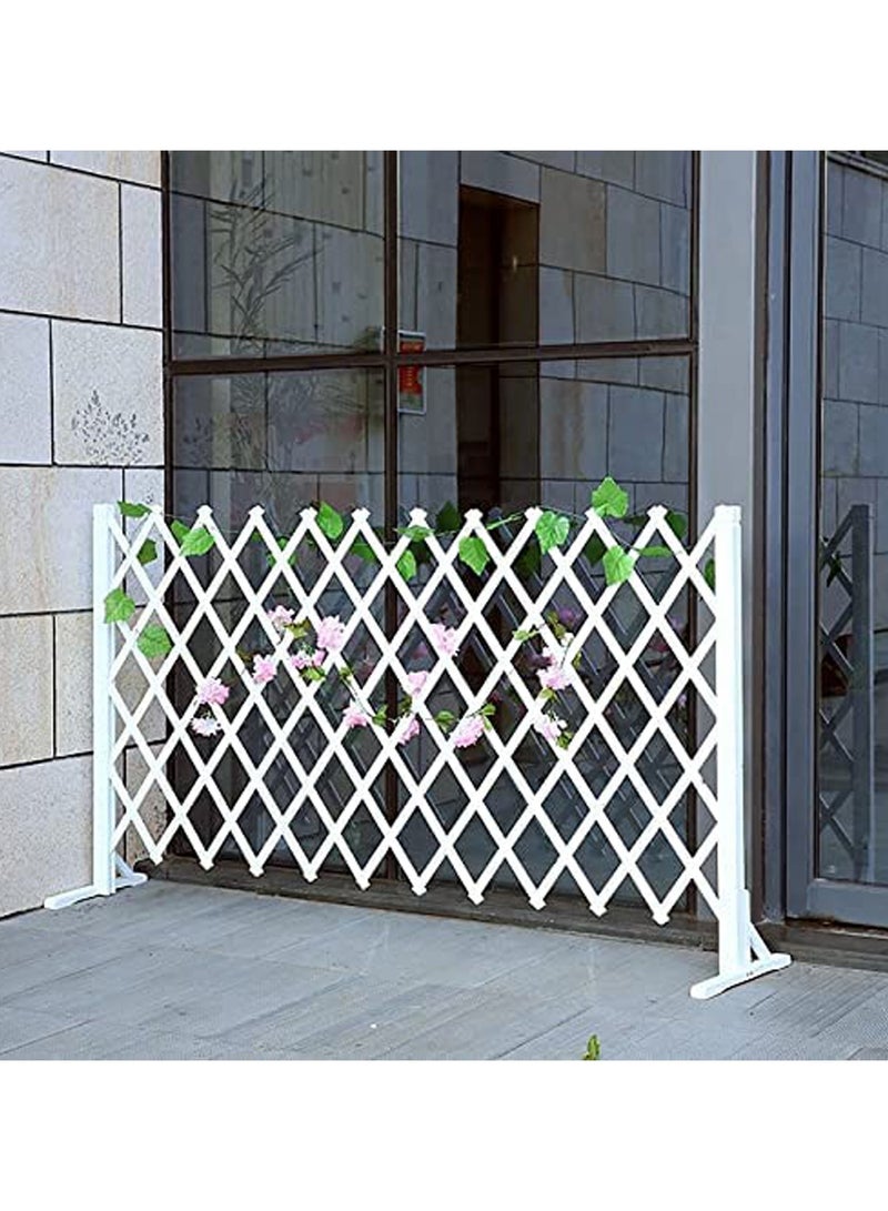 Expendable Wooden Garden Fence Expandable Brown Trellis Fence Free Standing Fence Gate For Pets Extension Decorative Wood Wicker Balcony Privacy Fences