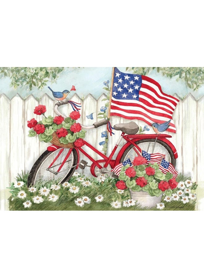 Buffalo Games - Susan Winget - Red, White & Bike - 300 Piece Jigsaw Puzzle for Families Challenging Puzzle Perfect for Game Nights