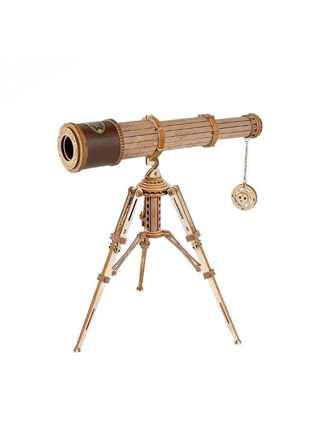 Rowood Telescope 3D Puzzles for Adults, DIY Wooden Model Building Kit, Christmas Birthday Gift for Kids Teens