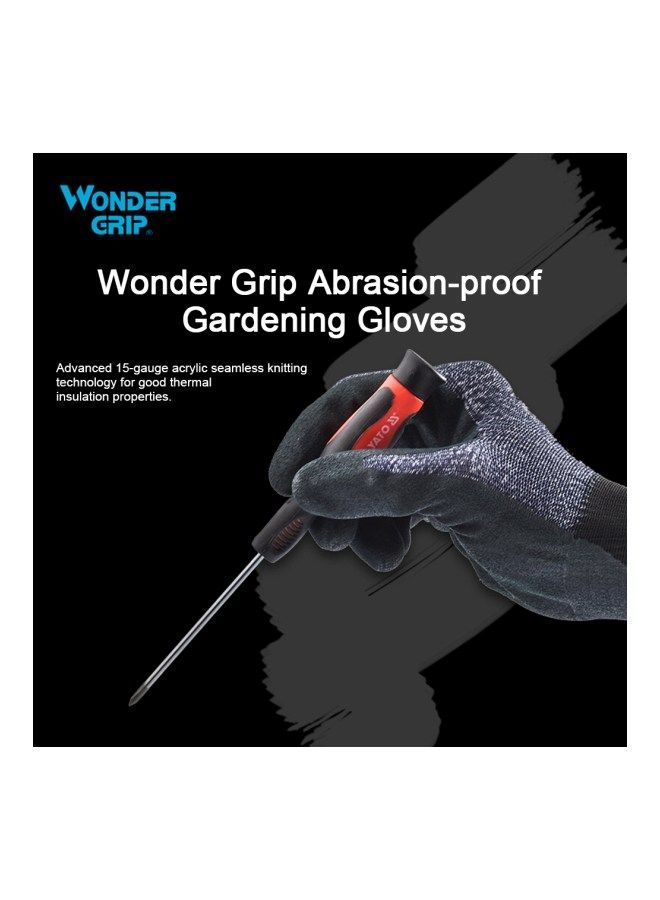 Universal Abrasion-Proof Gardening Safety Gloves Black/Grey