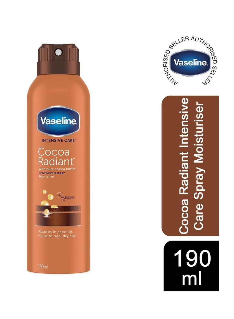 Intensive Care Cocoa Radiant Spray Moisturizer 190ml (Pack of 6)