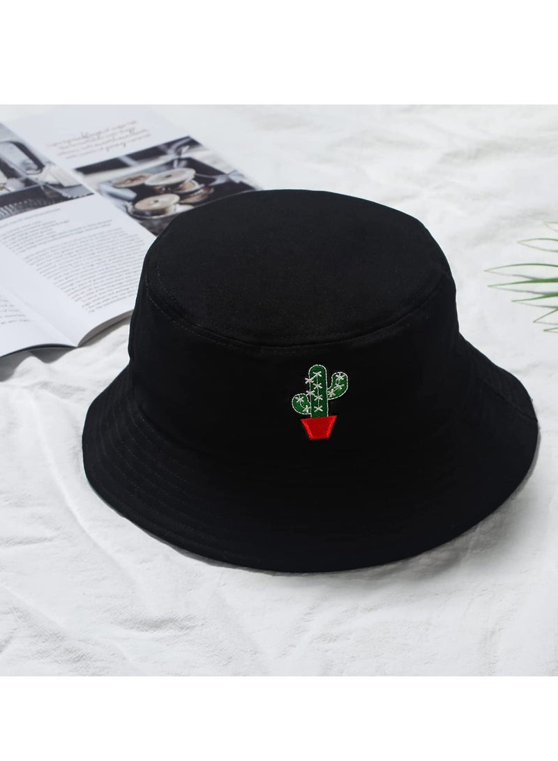 Bucket Hat - Men Sun for Women, Summer Travel Beach Fisherman Cap for Teens 100% Cotton Protection Windproof Hats