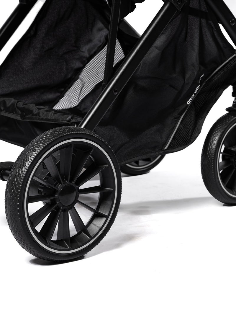 Baby Stroller - Reversible Handle, Comfortable, Foldable Stroller - Newborn Stroller w/All-Scene Large Wheels