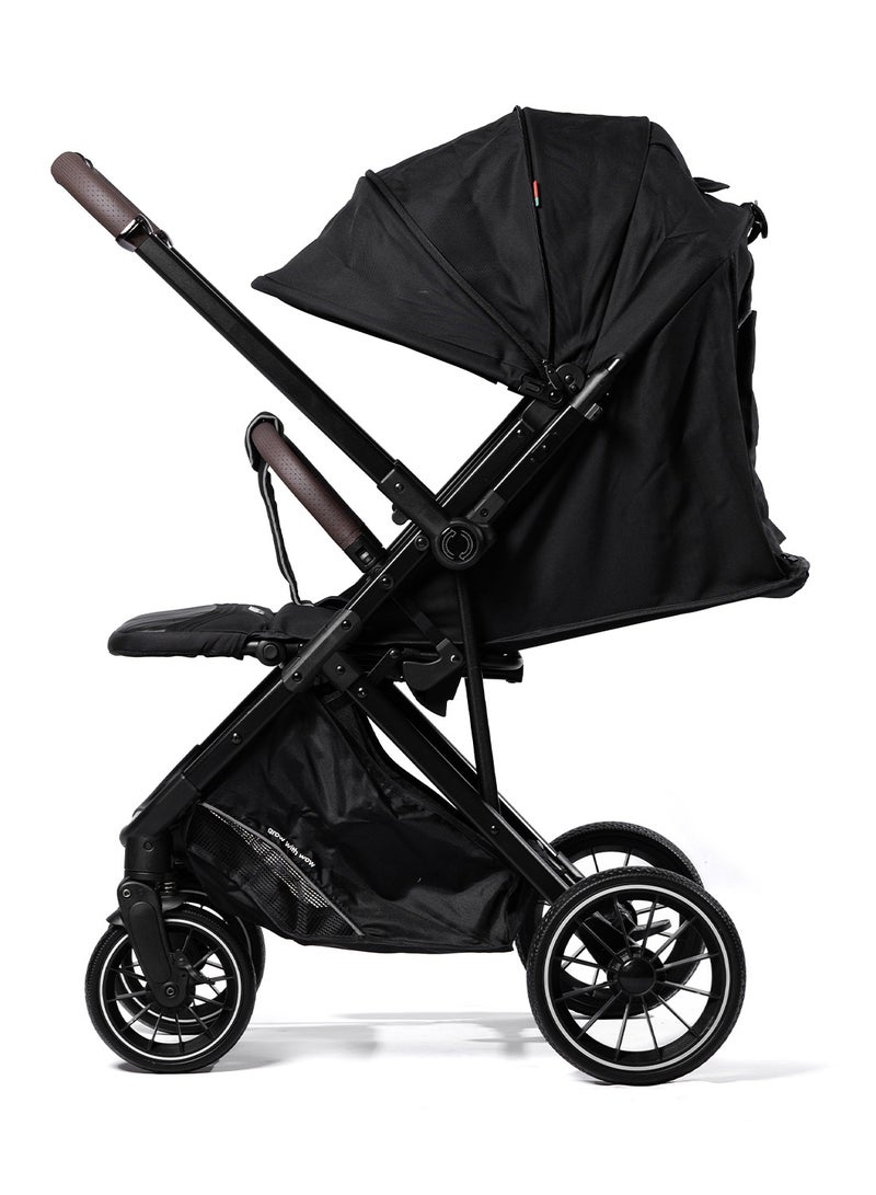 Baby Stroller - Reversible Handle, Comfortable, Foldable Stroller - Newborn Stroller w/All-Scene Large Wheels