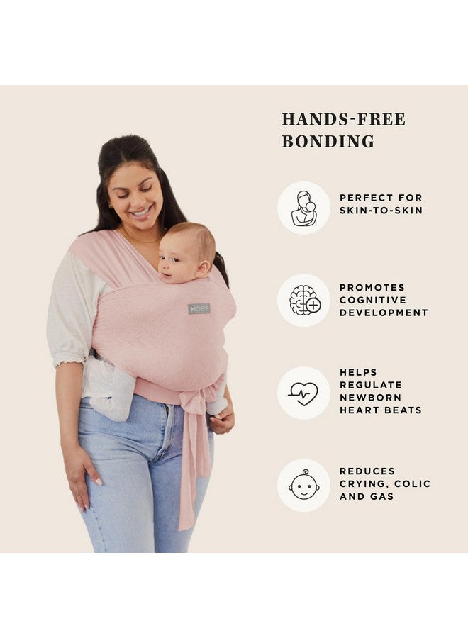 X Petunia Pickle Bottom Easywrap Carrier | Baby Carrier And Wrap In One For Mothers, Fathers | Newborns, Infants, And Toddlers | Holder Can Carry Babies Up To 33 Lbs | Rose Quartz Eyelet