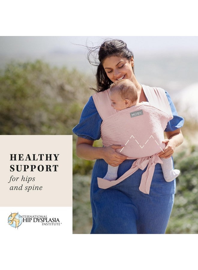 X Petunia Pickle Bottom Easywrap Carrier | Baby Carrier And Wrap In One For Mothers, Fathers | Newborns, Infants, And Toddlers | Holder Can Carry Babies Up To 33 Lbs | Rose Quartz Eyelet