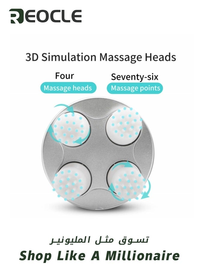 Electric Scalp Massager Rechargeable 3D Scalp Massager Fatigue Relief Massage Tool Newly Upgraded Portable Meridian Brush White