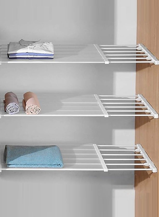 Adjustable Wall-Mounted Storage Shelf for Closet, Kitchen Rack & Wardrobe - Decorative Holder Organizer