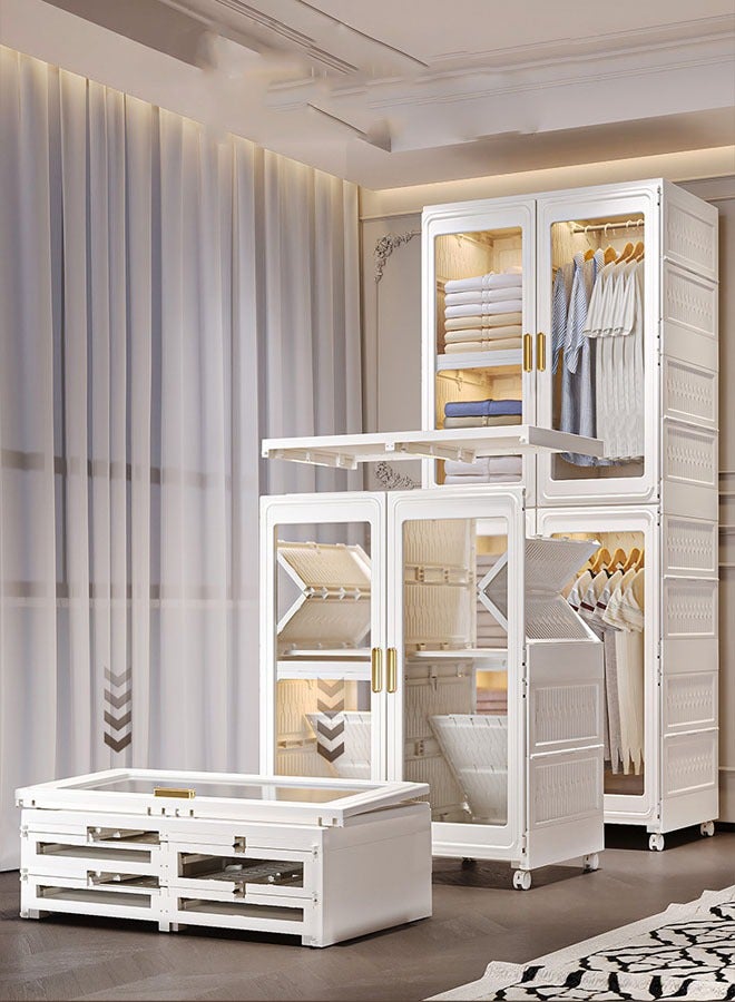 2 Layers Stylish Multi-Functional Storage Cabinet