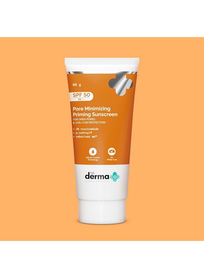 . Pore Minimizing Priming All Skin Type Sunscreen With Spf 50 & Pa+++ For Open Pores & Uva/Uvb Protection - 80 G
