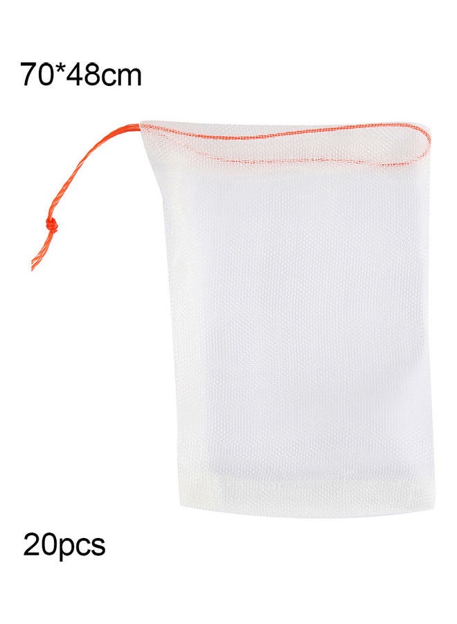 20-Piece Insect Bird Net Bag Protection Cover White