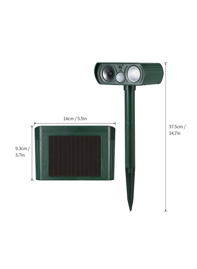 Solar Powered – Motion Activated Animal Repeller Green 14x37.5x9.3cm