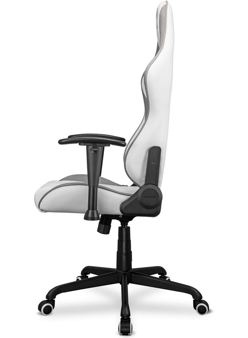 COUGAR Armor Elite Gaming Chair, Premium PVC Leather, 2D Armrest, Piston Height Adjustment, Class 4 Gas Lift Cylinder, 160° Reclining, Up to 120Kg Max Load, White | 3MELIWHB.0001