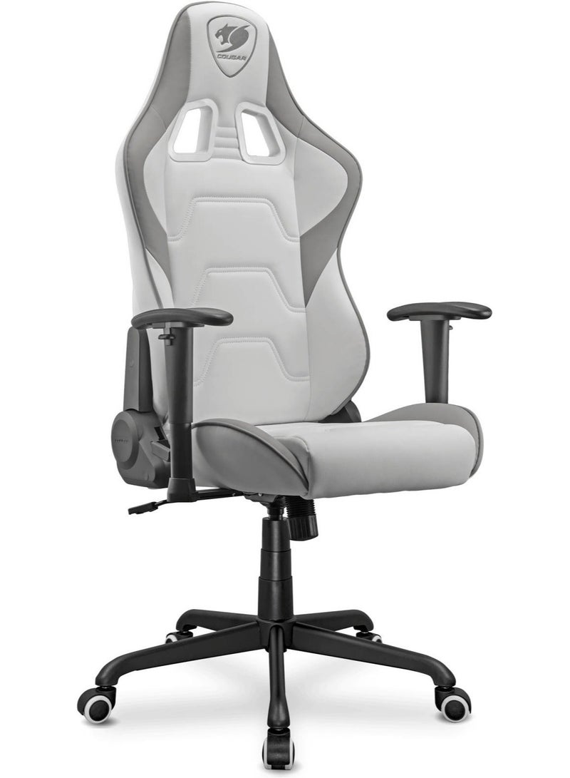 COUGAR Armor Elite Gaming Chair, Premium PVC Leather, 2D Armrest, Piston Height Adjustment, Class 4 Gas Lift Cylinder, 160° Reclining, Up to 120Kg Max Load, White | 3MELIWHB.0001