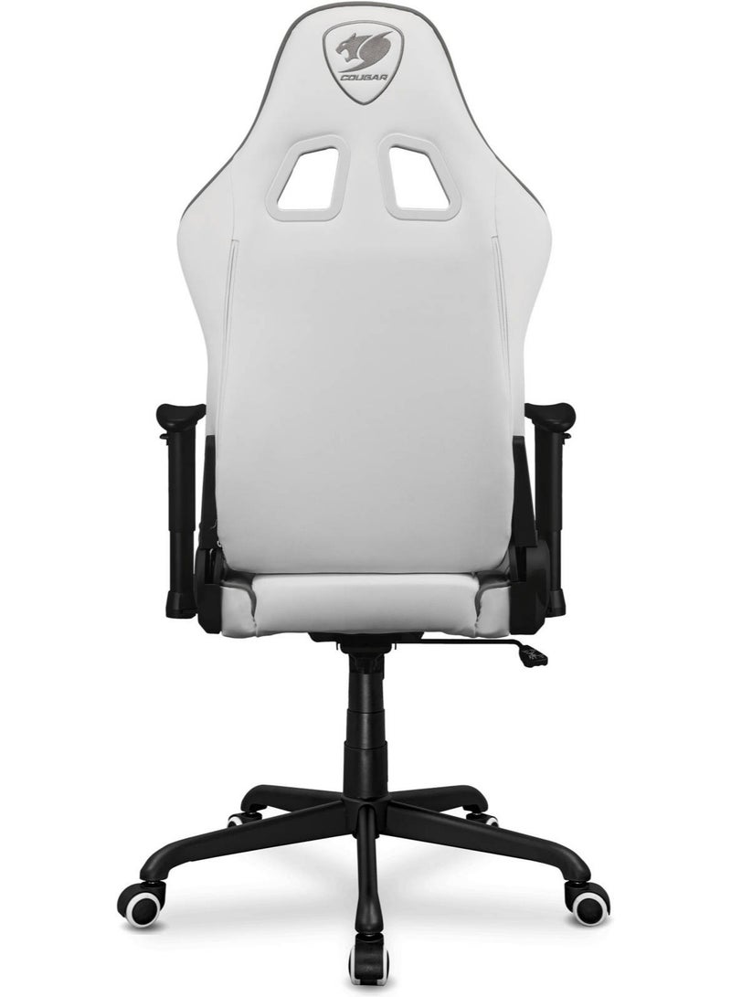 COUGAR Armor Elite Gaming Chair, Premium PVC Leather, 2D Armrest, Piston Height Adjustment, Class 4 Gas Lift Cylinder, 160° Reclining, Up to 120Kg Max Load, White | 3MELIWHB.0001