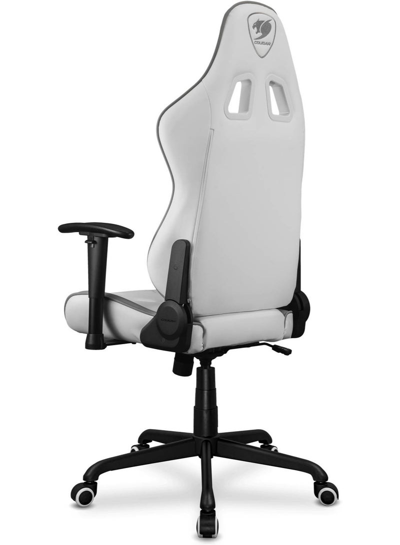 COUGAR Armor Elite Gaming Chair, Premium PVC Leather, 2D Armrest, Piston Height Adjustment, Class 4 Gas Lift Cylinder, 160° Reclining, Up to 120Kg Max Load, White | 3MELIWHB.0001