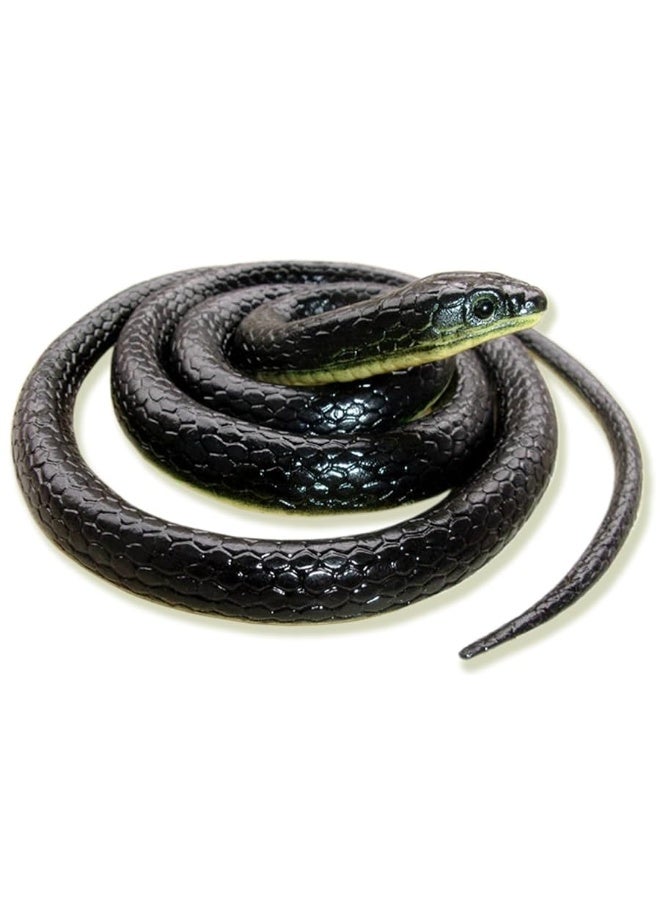 Realistic Fake Rubber Snake Toys Black That Look Real Prank Stuff Cobra 49 Inch Long