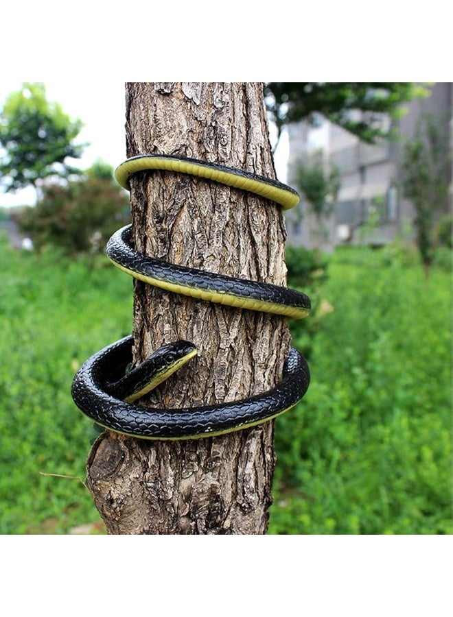 Realistic Fake Rubber Snake Toys Black That Look Real Prank Stuff Cobra 49 Inch Long