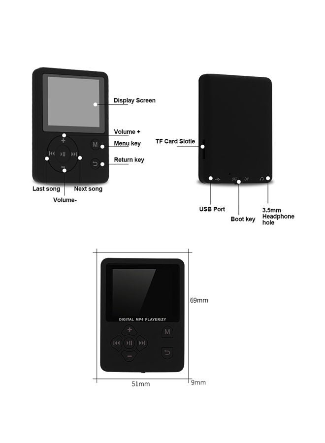 MP4 Digital Player LU-V5732B Black