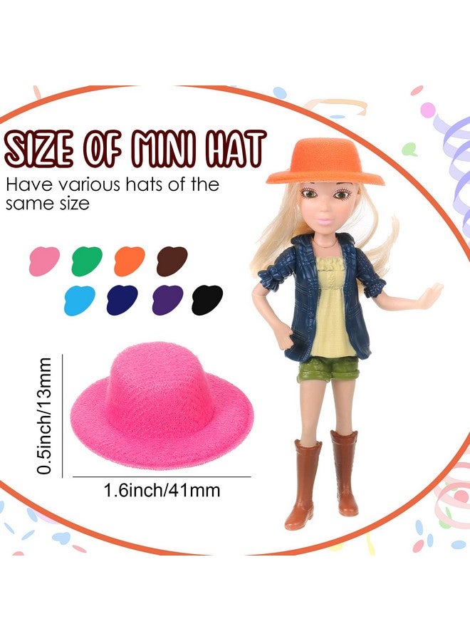 16 Pieces Mini Hats For Crafts 12 Colors Doll Miniature Hat Mini Formal Hats Colorful Doll Craft Hats Small Fabric Ornaments Hat For Christmas Diy Crafts Party Doll Accessory Decoration1.6 X 0.5 Inch