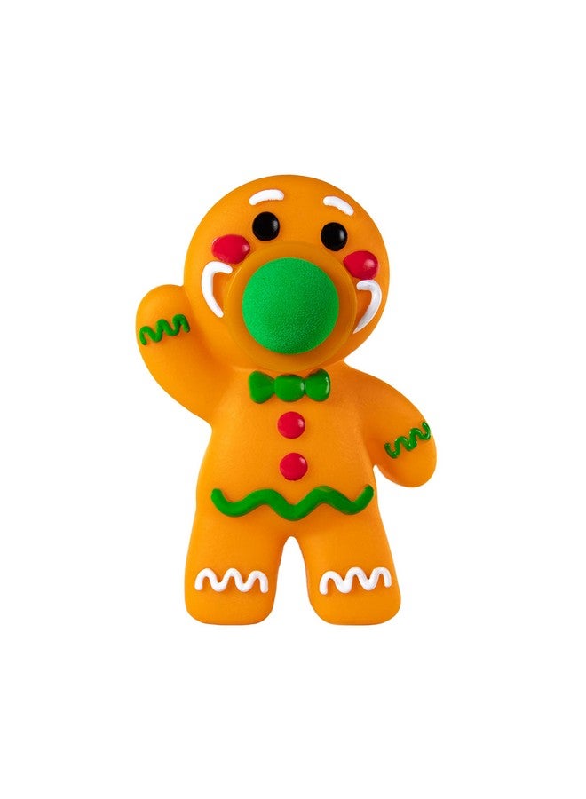 Holiday Gingerbread Man Popper Toy Shoot Foam Balls Up To 20Ft Powered By Air Squeeze To Pop Christmas Stocking Stuffer Gift For Kids Includes 6 Soft Foam Balls Ages 4+