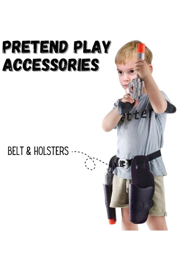 2 Pack: Kids Western Dual Cowboy Pistols, Belt and Holster Set - Battery Operated 11