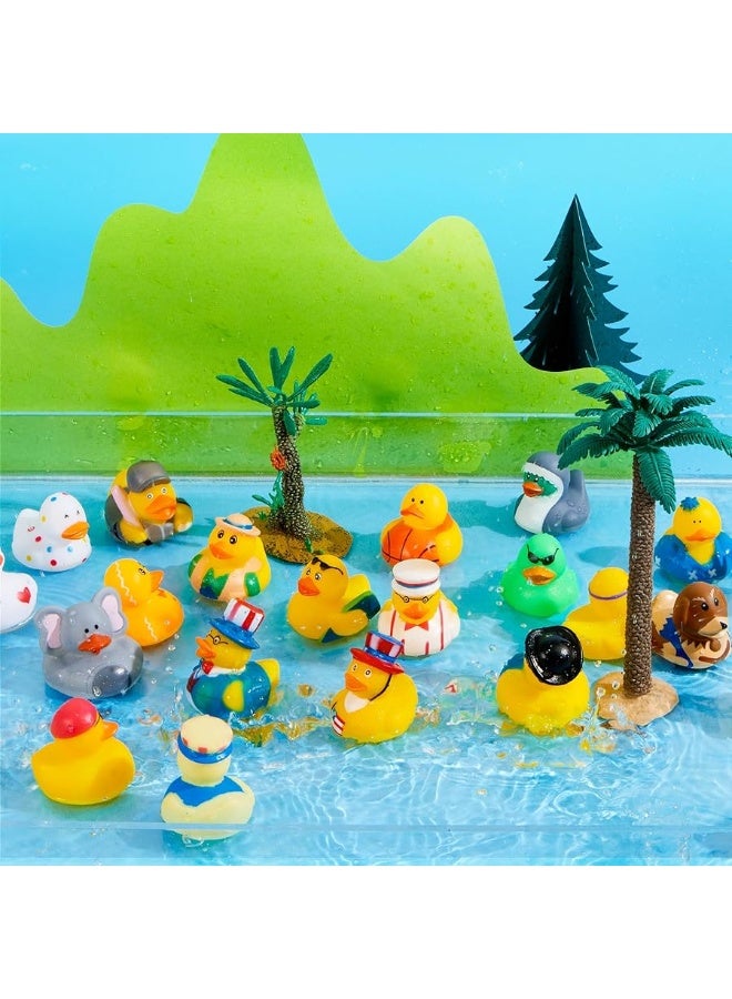 JOYIN 30 Pcs Rubber Ducks, Random Assortment Mini Rubber Duckie Toys with Mesh Carry Bag for Kids Baby Bath Shower Toys, Birthday Gifts, Summer Beach Pool Activity, Carnival, Holiday Party Favors