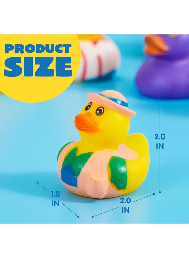 JOYIN 30 Pcs Rubber Ducks, Random Assortment Mini Rubber Duckie Toys with Mesh Carry Bag for Kids Baby Bath Shower Toys, Birthday Gifts, Summer Beach Pool Activity, Carnival, Holiday Party Favors