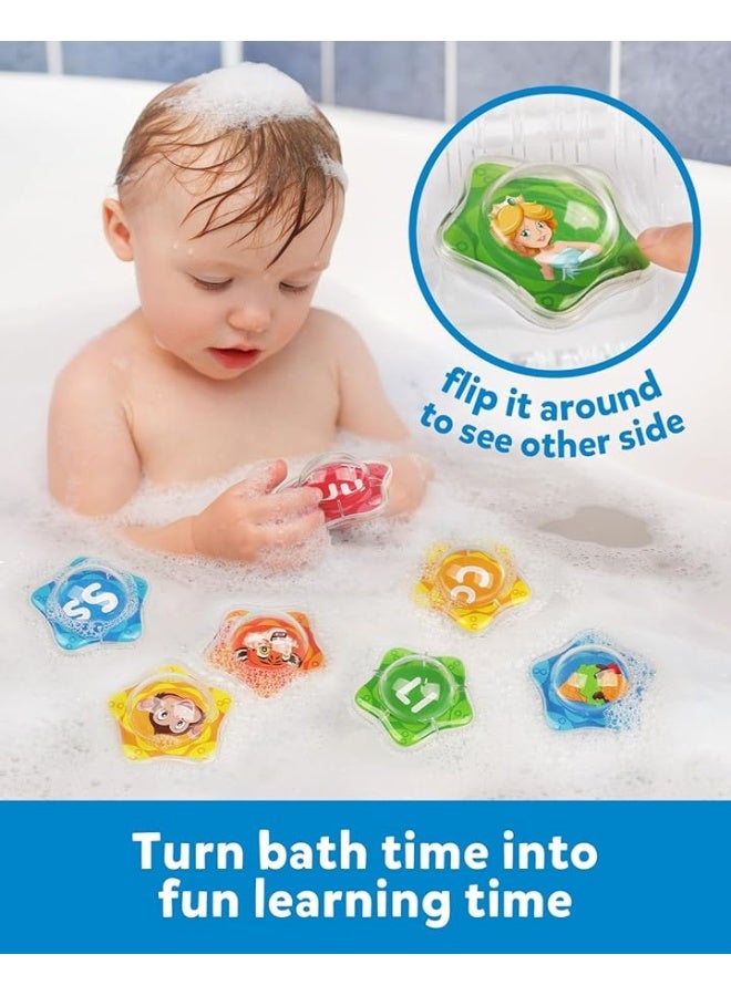 Coogam Starfish Floating Bath Toys, 26pcs Bathtub Alphabet Letters Set, Montessori Educational Water Pool Toy Learning Activities Shower Toy Gift for Preschool 2 3 4 5 Years Old Toddlers
