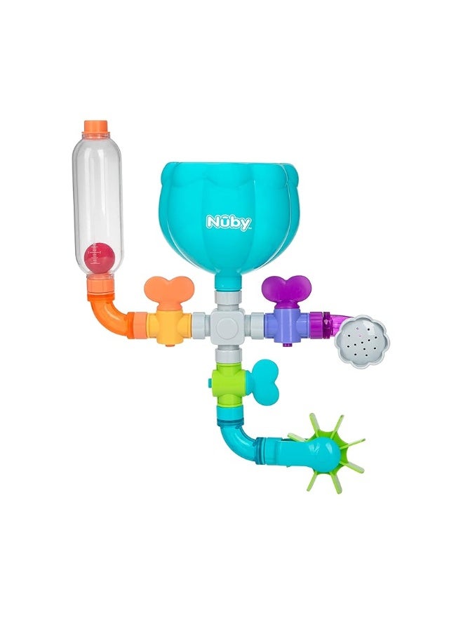 Nuby Wacky Waterworks Pipes Bath Toy with Interactive Features for Cognitive Development