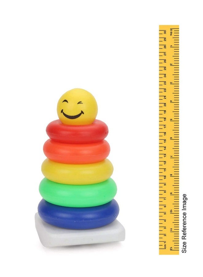 Ratna'S Junior Smiley Ring Stacking & Sorting Multicoloured 5 Rings For Infants & Toddlers To Learn Colour & Size