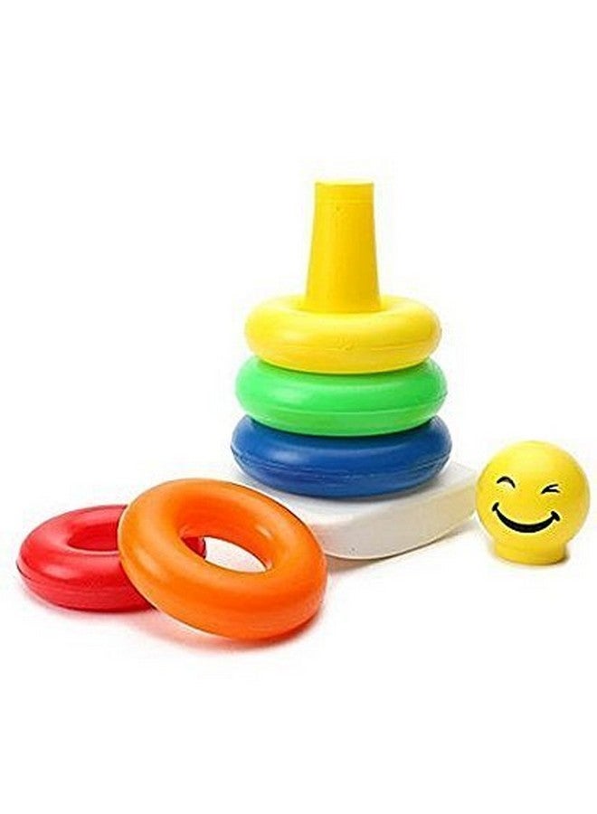 Ratna'S Junior Smiley Ring Stacking & Sorting Multicoloured 5 Rings For Infants & Toddlers To Learn Colour & Size