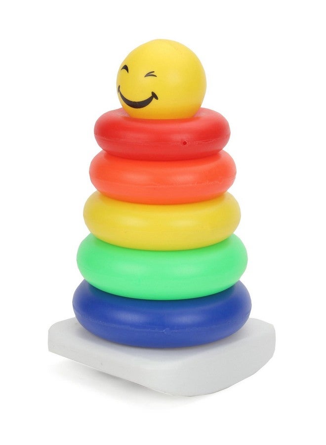 Ratna'S Junior Smiley Ring Stacking & Sorting Multicoloured 5 Rings For Infants & Toddlers To Learn Colour & Size