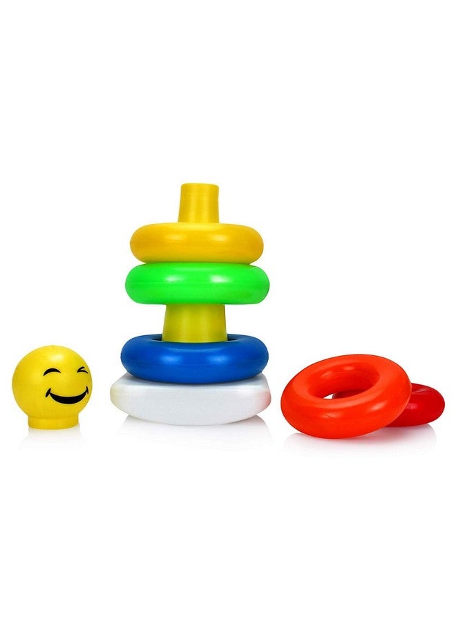 Ratna'S Junior Smiley Ring Stacking & Sorting Multicoloured 5 Rings For Infants & Toddlers To Learn Colour & Size