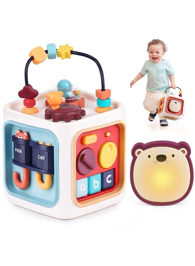 iPlay, iLearn Baby Learning Activity Cube, Montessori Sensory Toys for Toddlers 1-3, Infant Educational Busy Center, Travel Carseat Toy, Birthday Gifts for 6 9 12 18 Month, 1 2 3 Year Old Boys Girls