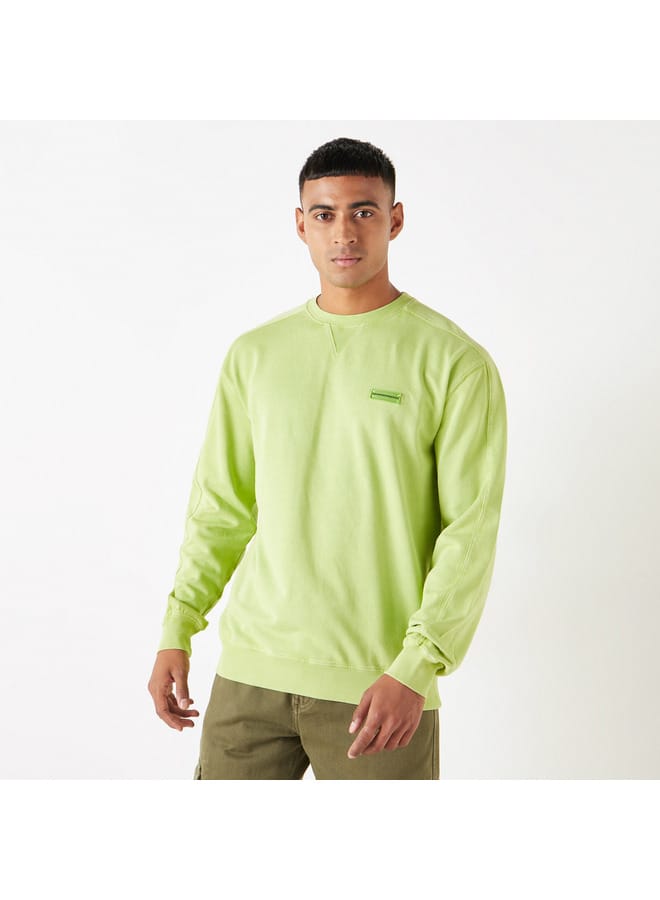 Lee Cooper Solid Sweatshirt with Crew Neck and Long Sleeves