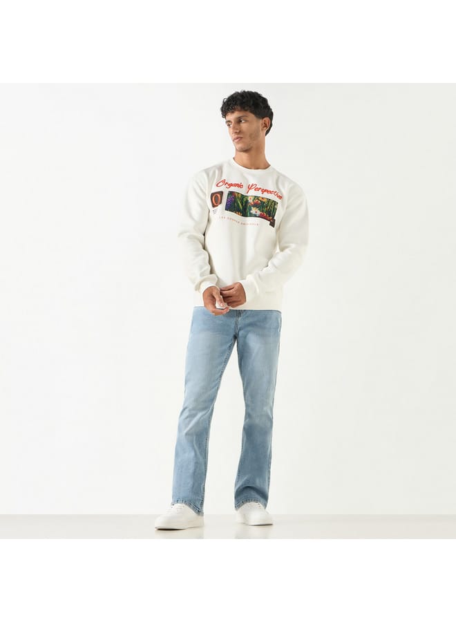 Lee Cooper Printed Sweatshirt with Long Sleeves