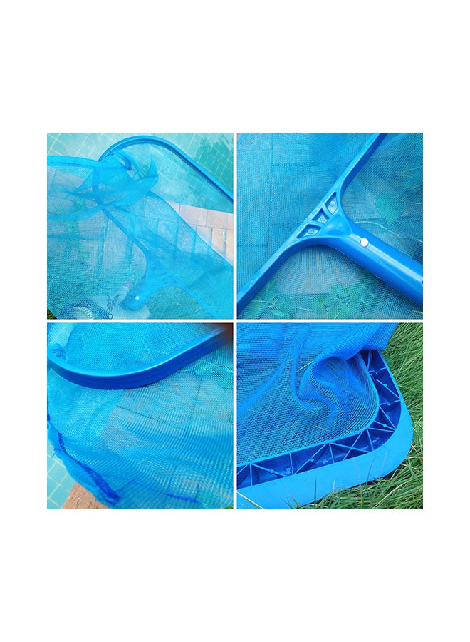 Telescopic Swimming Pool Leaf Rake Cleaning Skimmer Net Blue 41x3.5x32centimeter