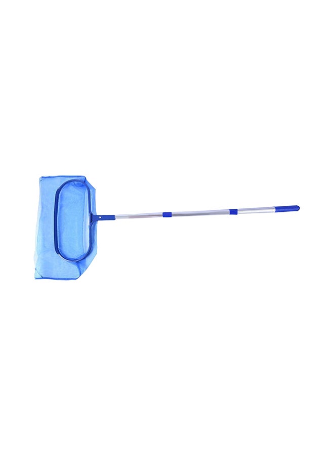 Telescopic Swimming Pool Leaf Rake Cleaning Skimmer Net Blue 41x3.5x32centimeter