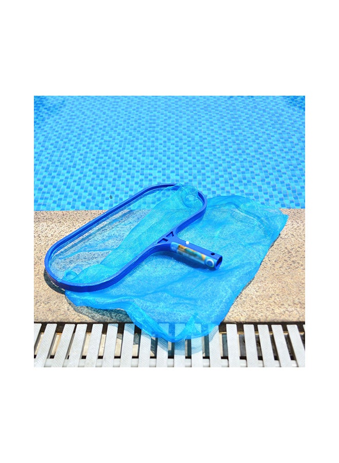 Telescopic Swimming Pool Leaf Rake Cleaning Skimmer Net Blue 41x3.5x32centimeter