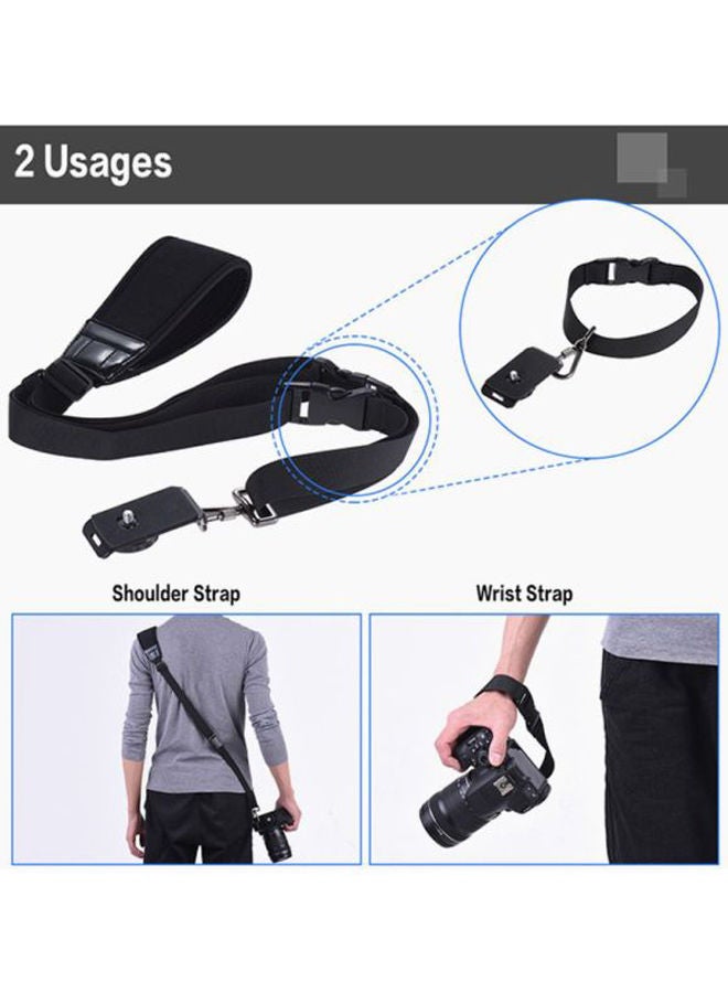 Quick Release Camera Shoulder Wrist Sling Black